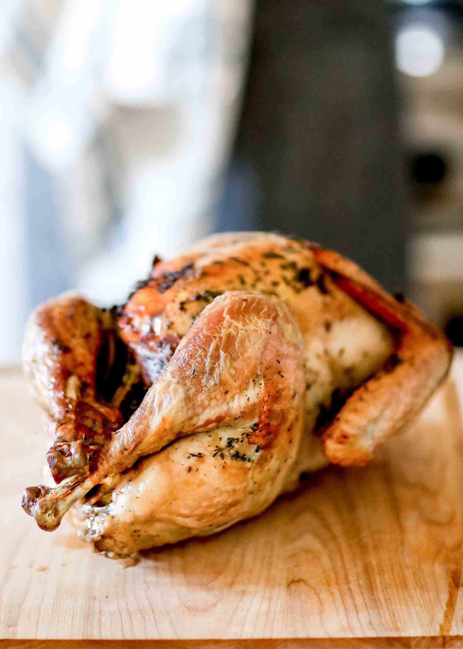 Easy Dry Brined Turkey Resting before Carving