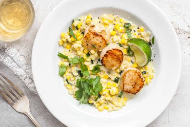 Seared Scallops with Summer Vegetables