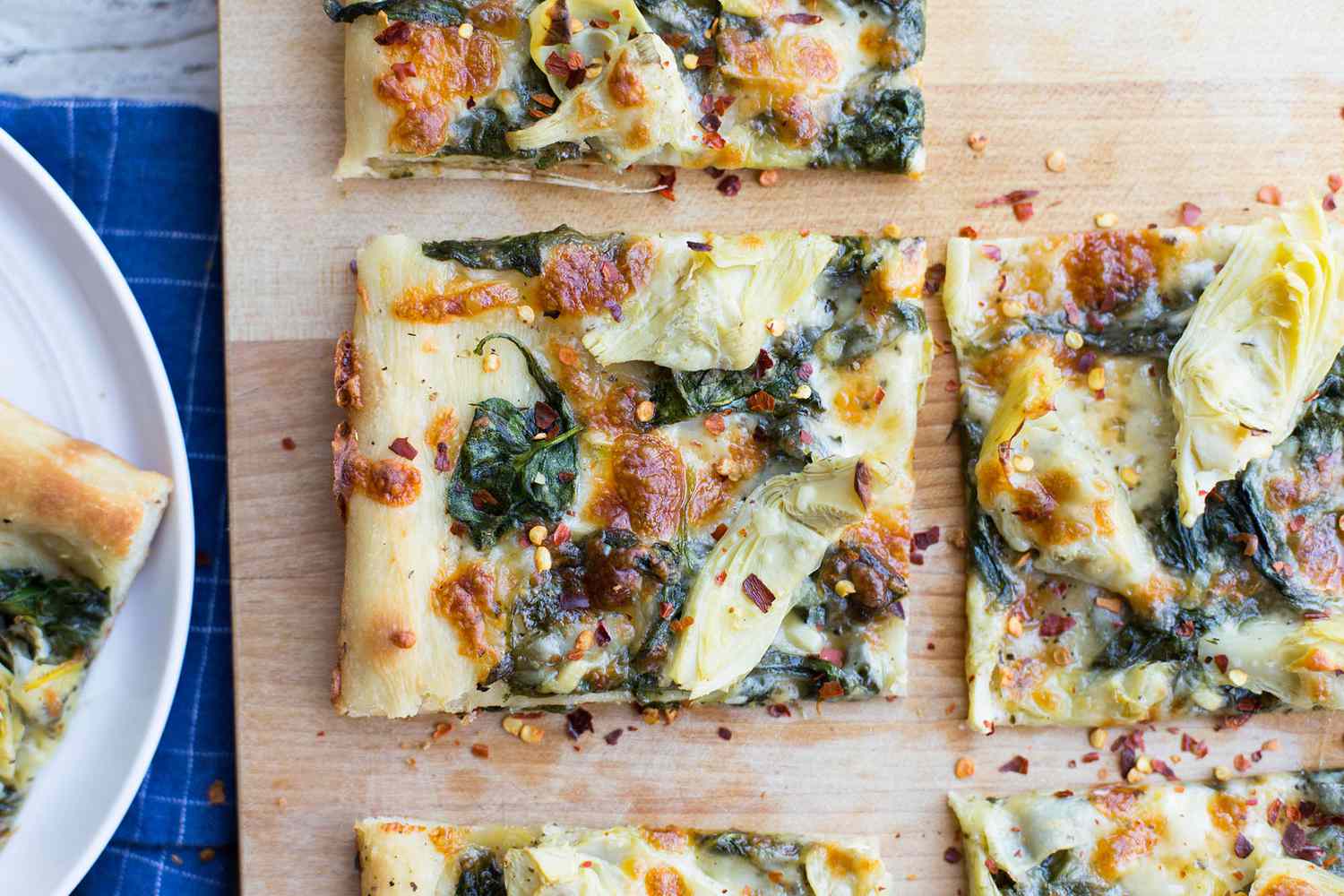 Spinach-Artichoke Sheet Pan Pizza