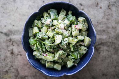 Cucumber Salad with Tahini Dressing
