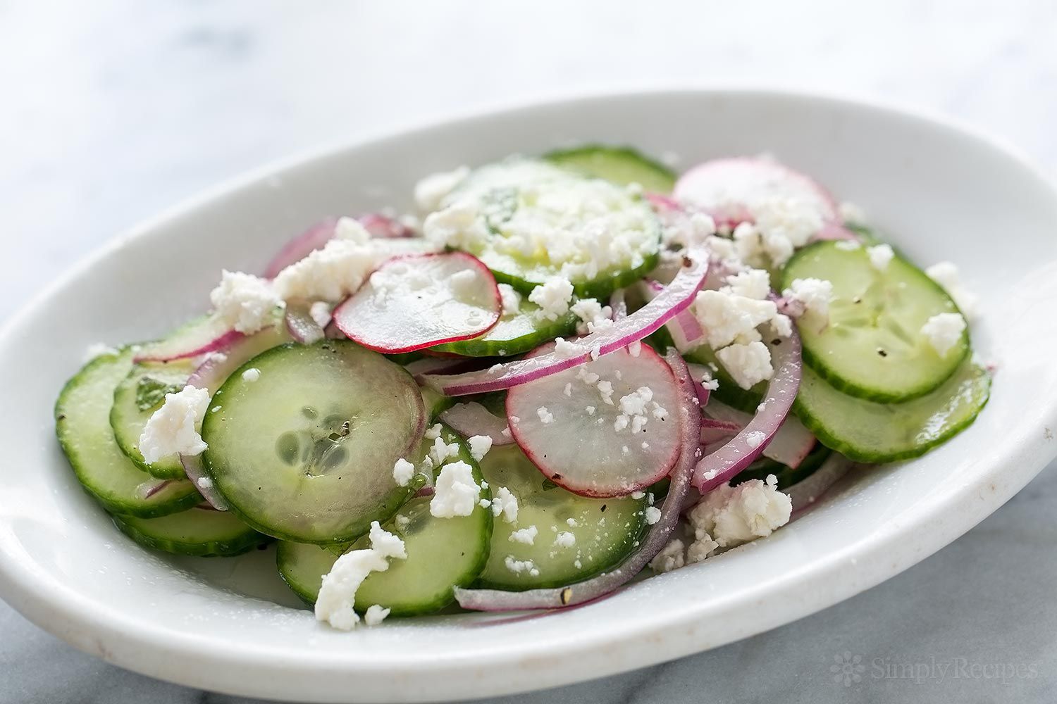 cucumber salad with mint and feta