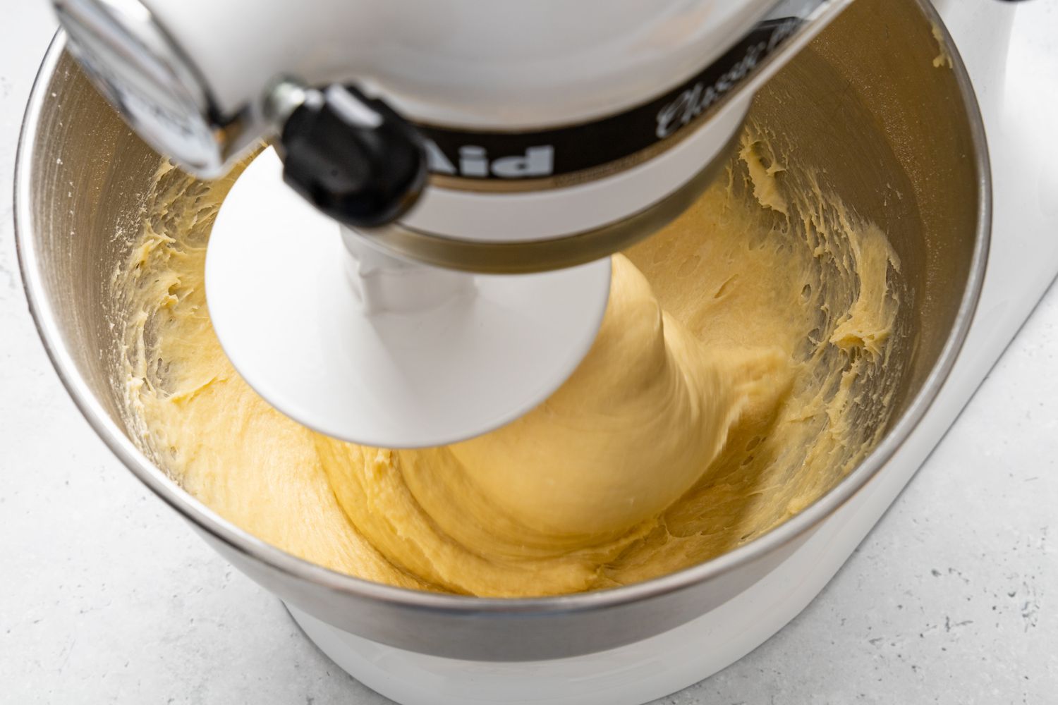 Sticky Donut Dough Mixed in a Stand Mixer and Sticking to the Bottom