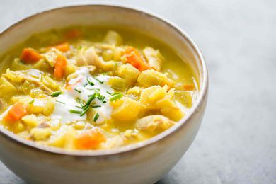 Easy Curried Turkey Soup with Leftover Turkey