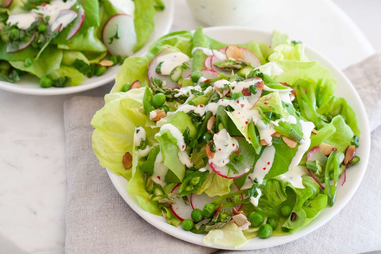 Green Spring Salad with Asparagus and Peas
