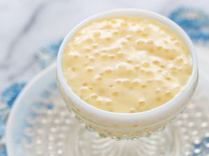 Tapioca Pudding in a glass dish