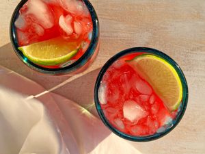 Trader Joe's Mocktail in two glasses