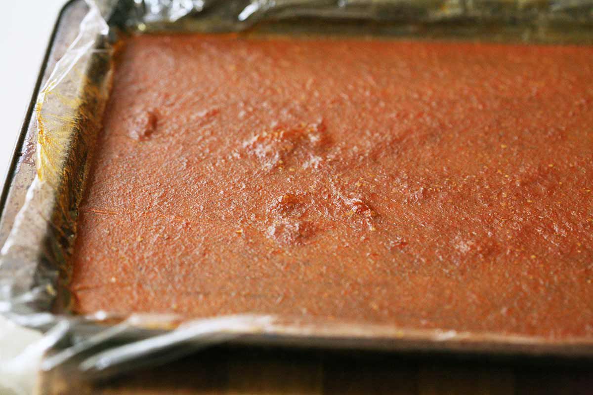 fruit leather made in oven